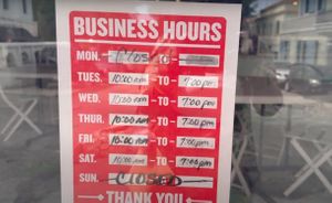 Opening hours. at The Pressure Spot in St Thomas
