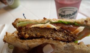 The plant based burger was the best!! at The Pressure Spot in St Thomas