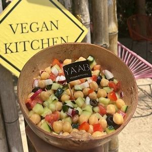 Chickpea Salad at YAAB Vegan Kitchen in Puerto Escondido