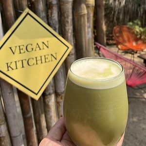 Iced Matcha Latte at YAAB Vegan Kitchen in Puerto Escondido