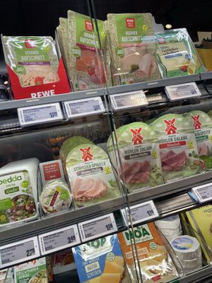 Vegan coldcuts . All this is vegan!  at REWE Markt Familie Röttcher in Kaarst