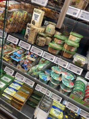 Vegan butter and more. All of it in vegan fridge area   at REWE Markt Familie Röttcher in Kaarst