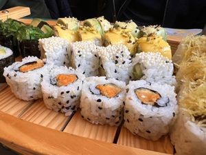 Vegan sushi   at Tenmaya in Rome