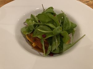 Homemade ravioli with rocket salad  at Kina Kind Cuisine in Pattaya