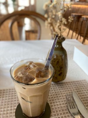 Iced latte  at Kina Kind Cuisine in Pattaya