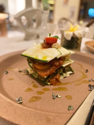 Raw lasagne  at Kina Kind Cuisine in Pattaya