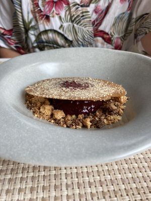 Chocolate and berry desert  at Kina Kind Cuisine in Pattaya