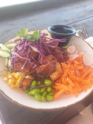 Tofu poke bowl at Kelly's Warung in Pecatu
