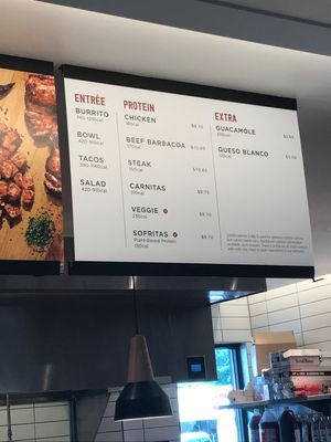 Menu at Chipotle   at Chipotle in Rocky Mount