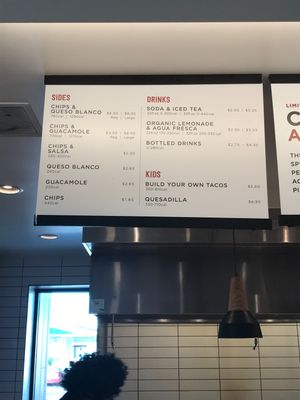 Menu at Chipotle   at Chipotle in Rocky Mount