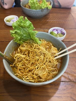 Khao soi veg.   at C Zaab Fresh Spring Roll and Khao Soi - ก๋วยเตี๋ยวลุยสวน in Chiang Mai