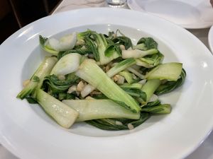 Green vege in garlic from the dinner menu   at Saigon Star in Christchurch