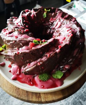 Raspberry and Chocolate Cake at Ver De in El Nido