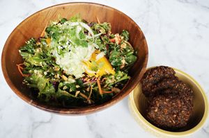 Southeast Salad with a side of Falafels at Ver De in El Nido