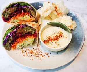 Rainbow Wrap with Falafel at Ver De in El Nido