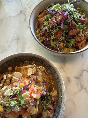 Seoul Bowl and Caribbean Tofu Steak  at Ver De in El Nido