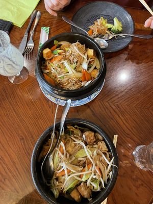 The two different noodles and tofu options    at Pho Viet in Kaiserslautern