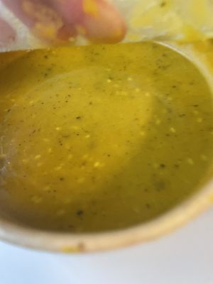 Soup - was not vegan - thankfully did not eat it  #Veganuary at Naivedyum in Bangkok