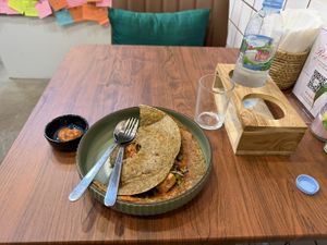 High protein lentil crepes!  Delicious and tasty .  at Naivedyum in Bangkok