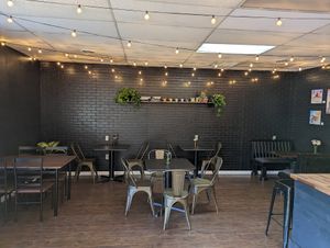 Seating at Retro Coffee in Asheville