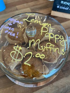 Vegan and GF muffins from Back Porch Baking Co. at Retro Coffee  at Retro Coffee in Asheville