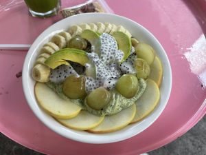 Green smoothie bowl, 70,000 VND  at Hana Smoothie in Ho Chi Minh City