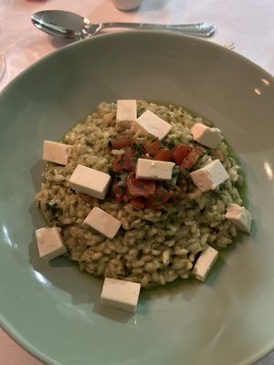 Bärlauch-Risotto mit Seidentofu  at Schlosshotel Blankenburg in Blankenburg Harz