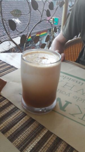 home made ginger beer at Earth Cafe and Market in Ubud
