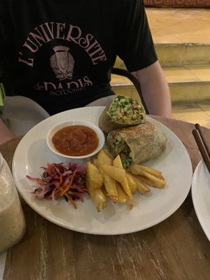 Jerusalem mix wrap   at Earth Cafe and Market in Ubud