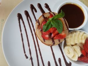 pancakes  at Earth Cafe and Market in Ubud