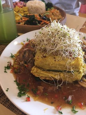 tofu moussaka at Earth Cafe and Market in Ubud