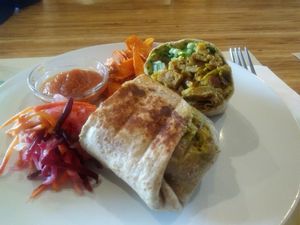 Jerusalem Burrito at Earth Cafe and Market in Ubud
