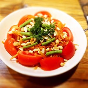 Papaya salad  at Earth Cafe and Market in Ubud