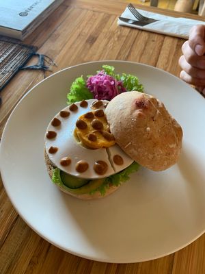 Sunny side up, YUCK  at Earth Cafe and Market in Ubud