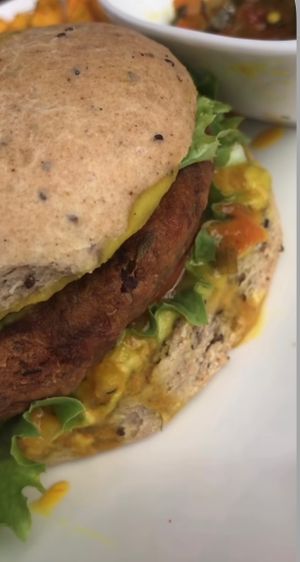 Zen Burger at The Green Zen in Rodney Bay