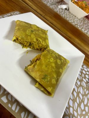 Roti was very filling!!   at The Green Zen in Rodney Bay