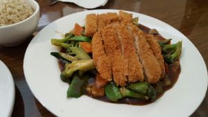 sesame soy chicken  at Green Sprout in Atlanta