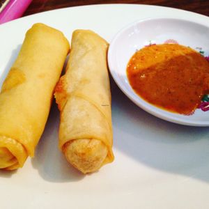 curry spring rolls at Green Sprout in Atlanta