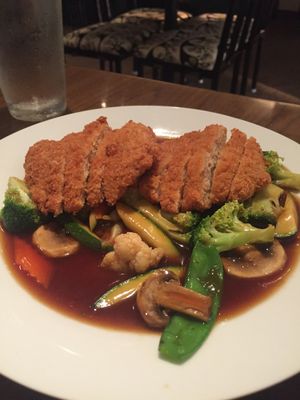 Soy chicken with veggies at Green Sprout in Atlanta