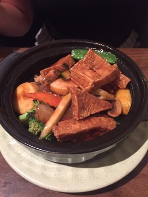 Sea food casserole  at Green Sprout in Atlanta