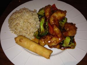 general tso shrimp at Green Sprout in Atlanta