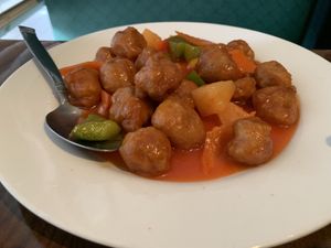 Sweet and sour chickn at Green Sprout in Atlanta