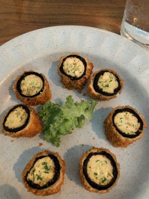 Seaweed and tofu spring rolls. Delicious ! at Green Sprout in Atlanta