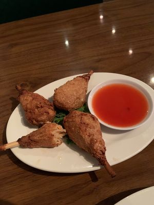 Chicken wings appetizer:  I had to ask to make sure this wasn’t real chicken. DELICIOUS!   at Green Sprout in Atlanta