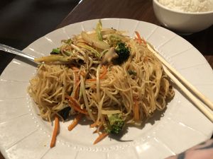 Curry noodles at Green Sprout in Atlanta