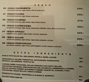 Menu is updated prices at Pizza Bertoldi - Jakubská in Prague