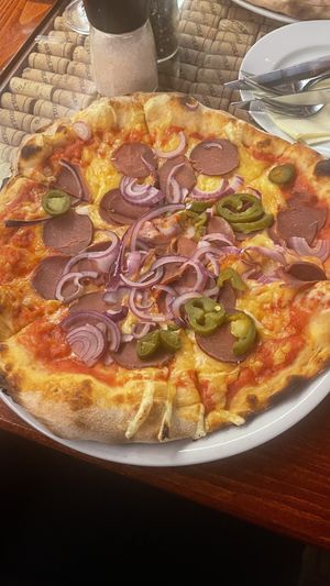 Vegan salumi pizza  at Pizza Bertoldi - Jakubská in Prague