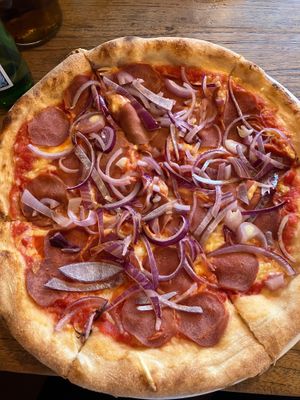 Vegan salumi pizza  at Pizza Bertoldi - Jakubská in Prague