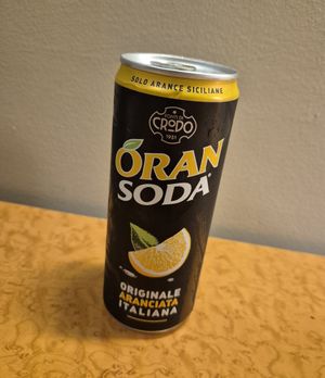 Orange soda at Pizza Bertoldi - Jakubská in Prague