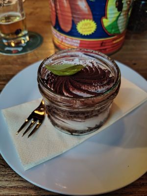 Vegan tiramisu at Pizza Bertoldi - Jakubská in Prague
